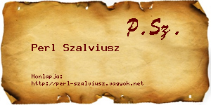 Perl Szalviusz névjegykártya